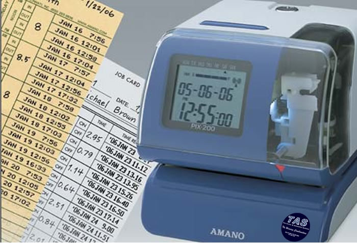 AMANO PIX-200 Electronic Time Clock/Date Stamp Product